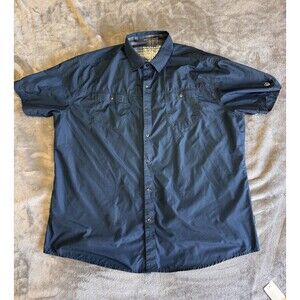 Kuhl Men's XL Blue Short Sleeve Button-Up Shirt Outdoor Casual RN 108846